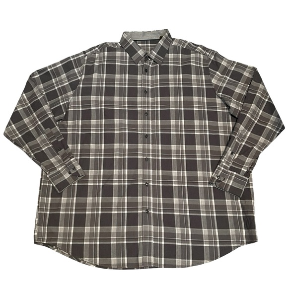 Tasso Ella Plaid Button Down Shirt Size 2XLarge 18-18.5 - Picture 1 of 4